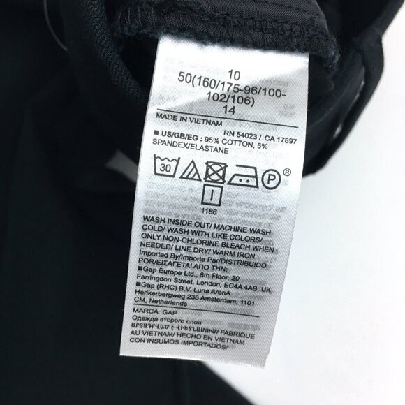 NEW Gap Women's Black Pants High Rise Flare Leg Stretch Cotton size 10 length 31 - Picture 8 of 9